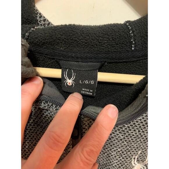 Spyder Boundless half zip hoodie sweatshirt Gray Frontier style sz L - Picture 4 of 7